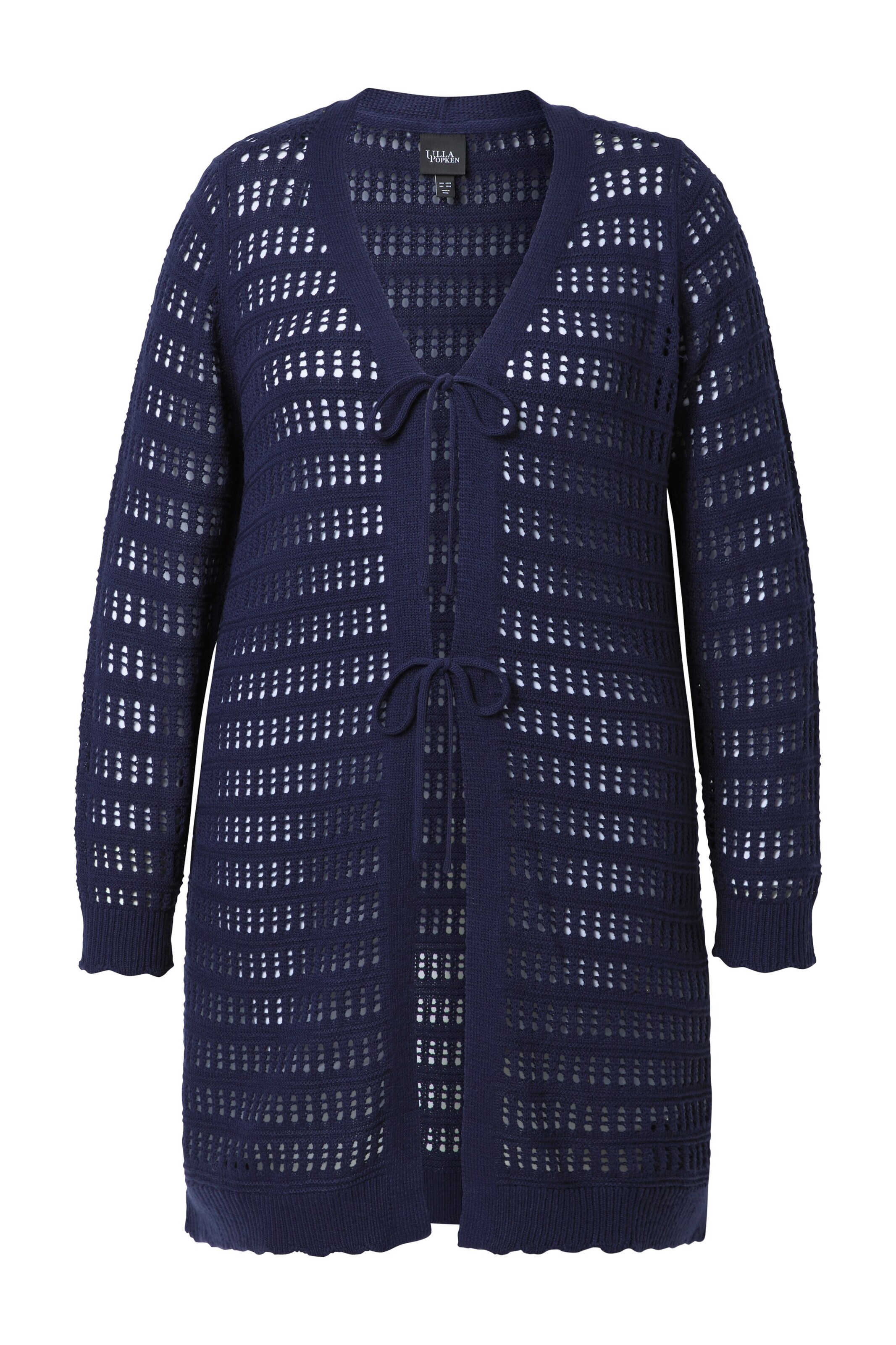 Ulla Popken Gebreid vest in Blauw: voorkant