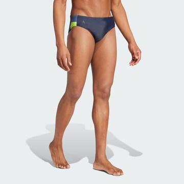 ADIDAS PERFORMANCE Athletic Swim Trunks in Blue: front