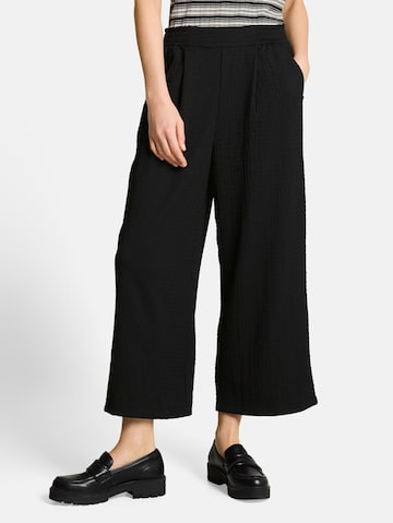 TOM TAILOR DENIM Loose fit Trousers in Black: front
