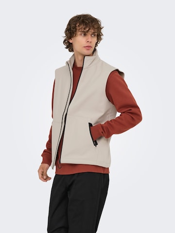 Only & Sons Bodywarmer 'ONSBowie' in Beige