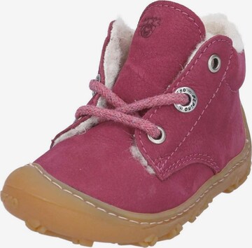 Pepino First-Step Shoes in Pink: front