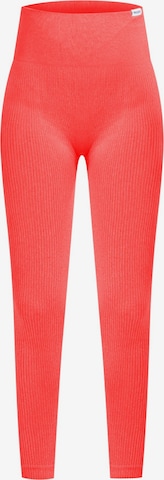 Smilodox Skinny Workout Pants in Red: front