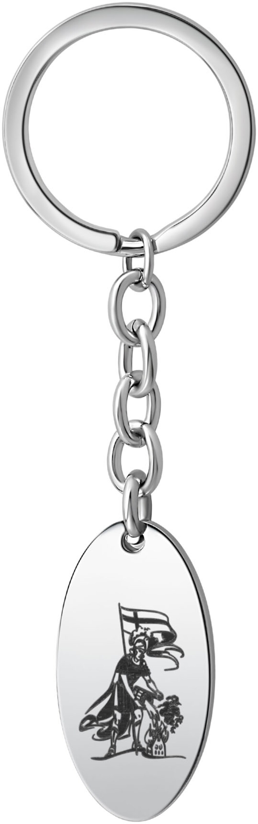 FIRETTI Key Ring in Silver: front