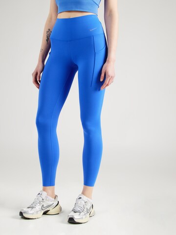 Skinny Pantalon de sport 'UNIVERSA' NIKE en bleu : devant