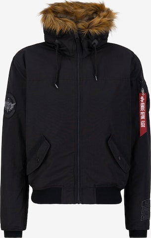 ALPHA INDUSTRIES Зимняя куртка 'Arctic Guardians' в Черный: спереди