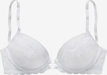 LASCANA Push-up Bra in White: front