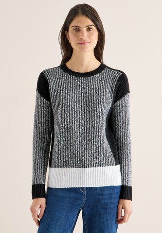 STREET ONE Pullover 'Mouliné' in Grau: Vorderseite