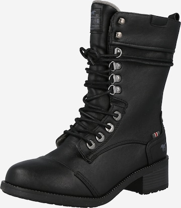 MUSTANG Lace-up boot in Black: front