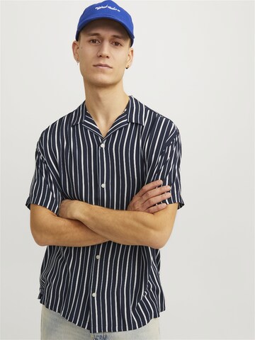 JACK & JONES Классический крой Рубашка 'Luke Aruba' в Синий