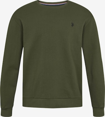 U.S. POLO ASSN. Sweatshirt 'Adler' in Groen: voorkant