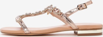 Sandales à lanières Derimod en beige : devant