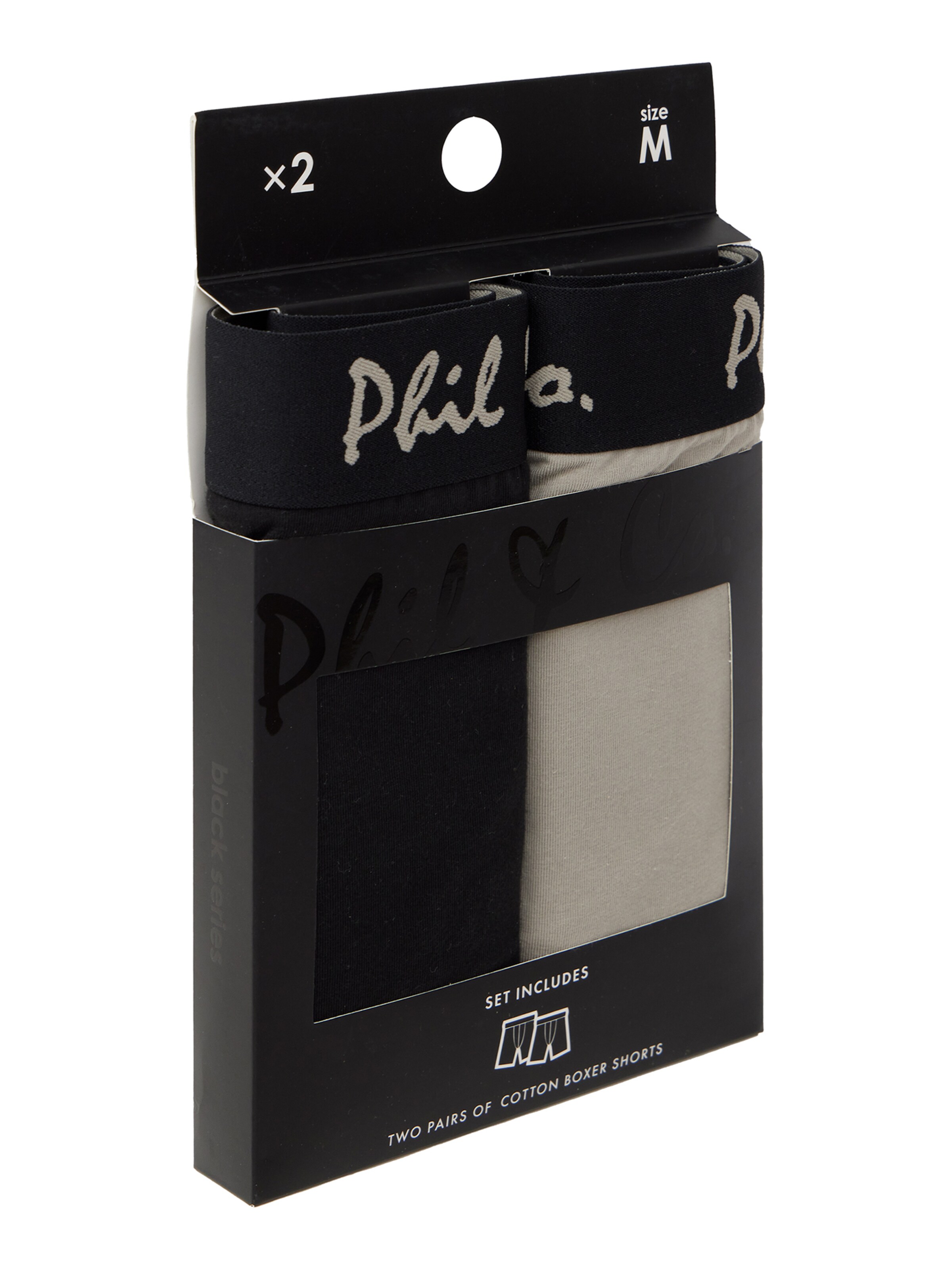 Phil & Co. Berlin Boxershorts ' Long Boxer Briefs ' in Zwart