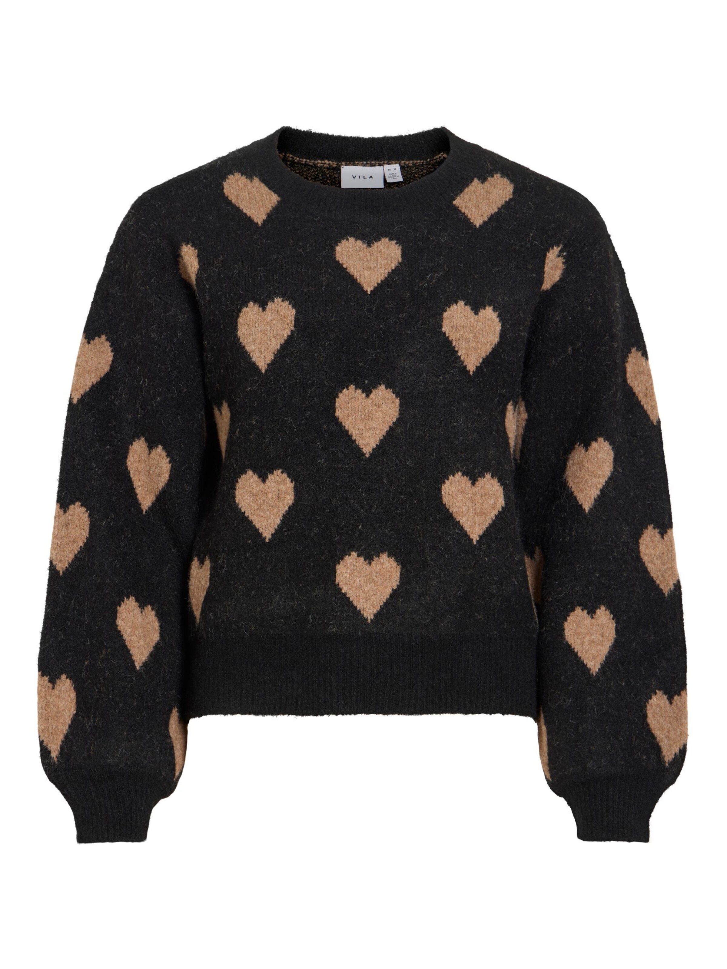 VILA Trui 'VILUNA' in Zwart: voorkant