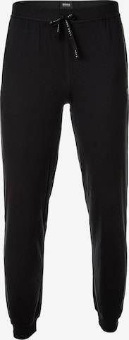 BOSS Black Tapered Pajama pants in Black: front