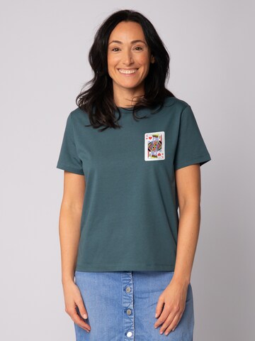 Watapparel Shirt 'König der Herzen' in Groen: voorkant