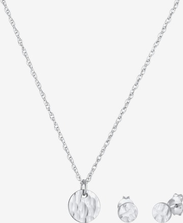 ELLI Jewelry Set 'Geo' in Silver: front
