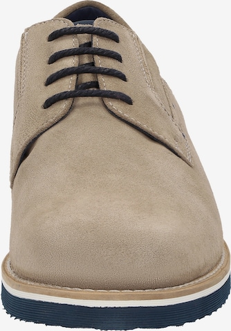 SIOUX Lace-Up Shoes 'Dilip-716-H' in Beige