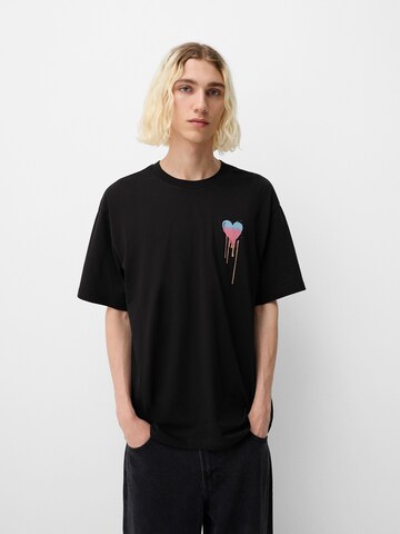 Bershka T-Shirt in Schwarz: Vorderseite