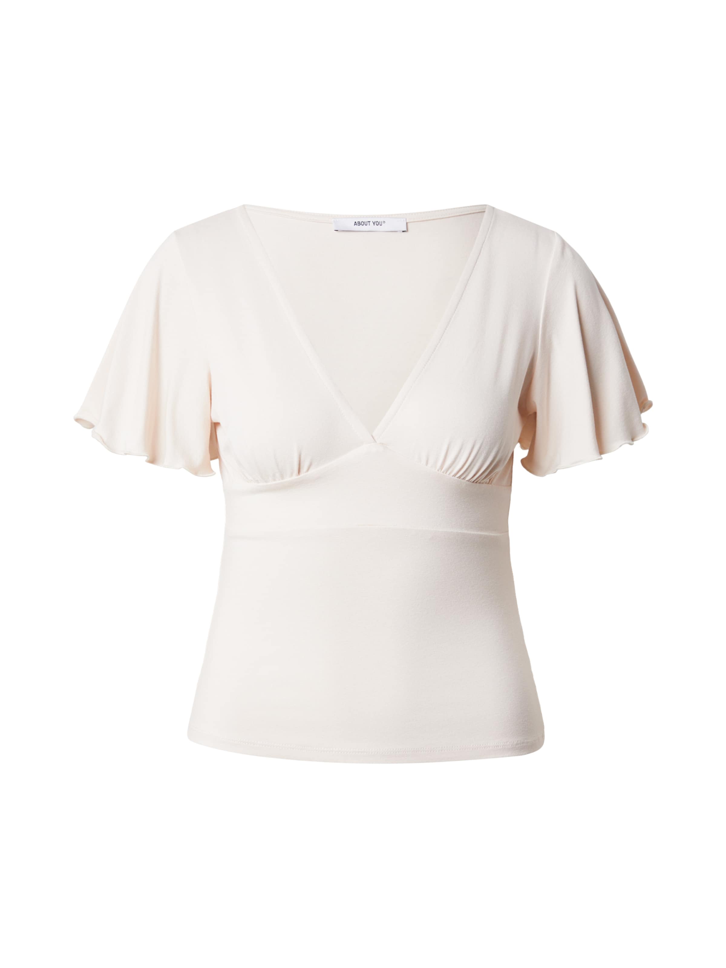 ABOUT YOU T-shirt 'Caren' i beige: framsida