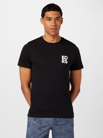 Michael Kors - Camiseta 'TRANSISTOR' en negro: frente