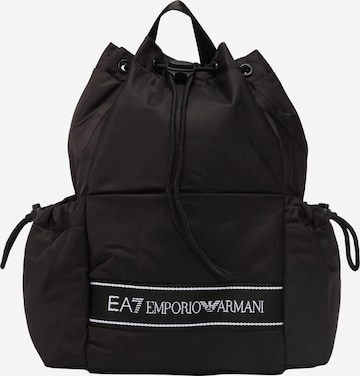 EA7 Emporio Armani - Mochila 'ZAINO' en negro: frente