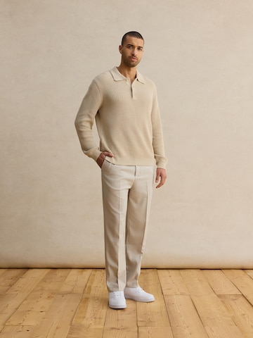 DAN FOX APPAREL Pulover 'Luca' | rjava barva