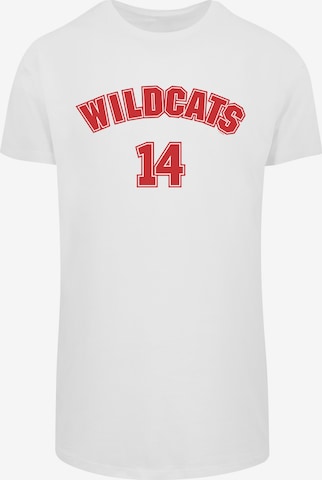 Maglietta 'Disney High School Musical The Musical Wildcats 14' di F4NT4STIC in bianco: frontale