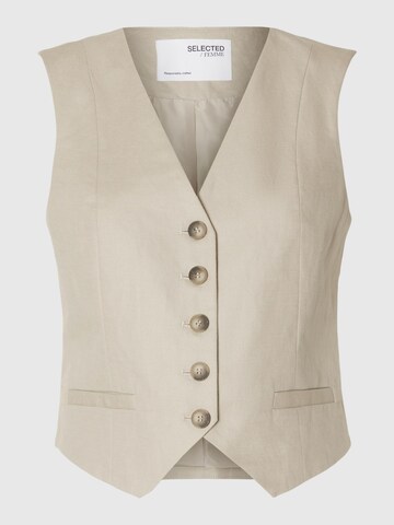 Gilet de costume SELECTED FEMME en beige