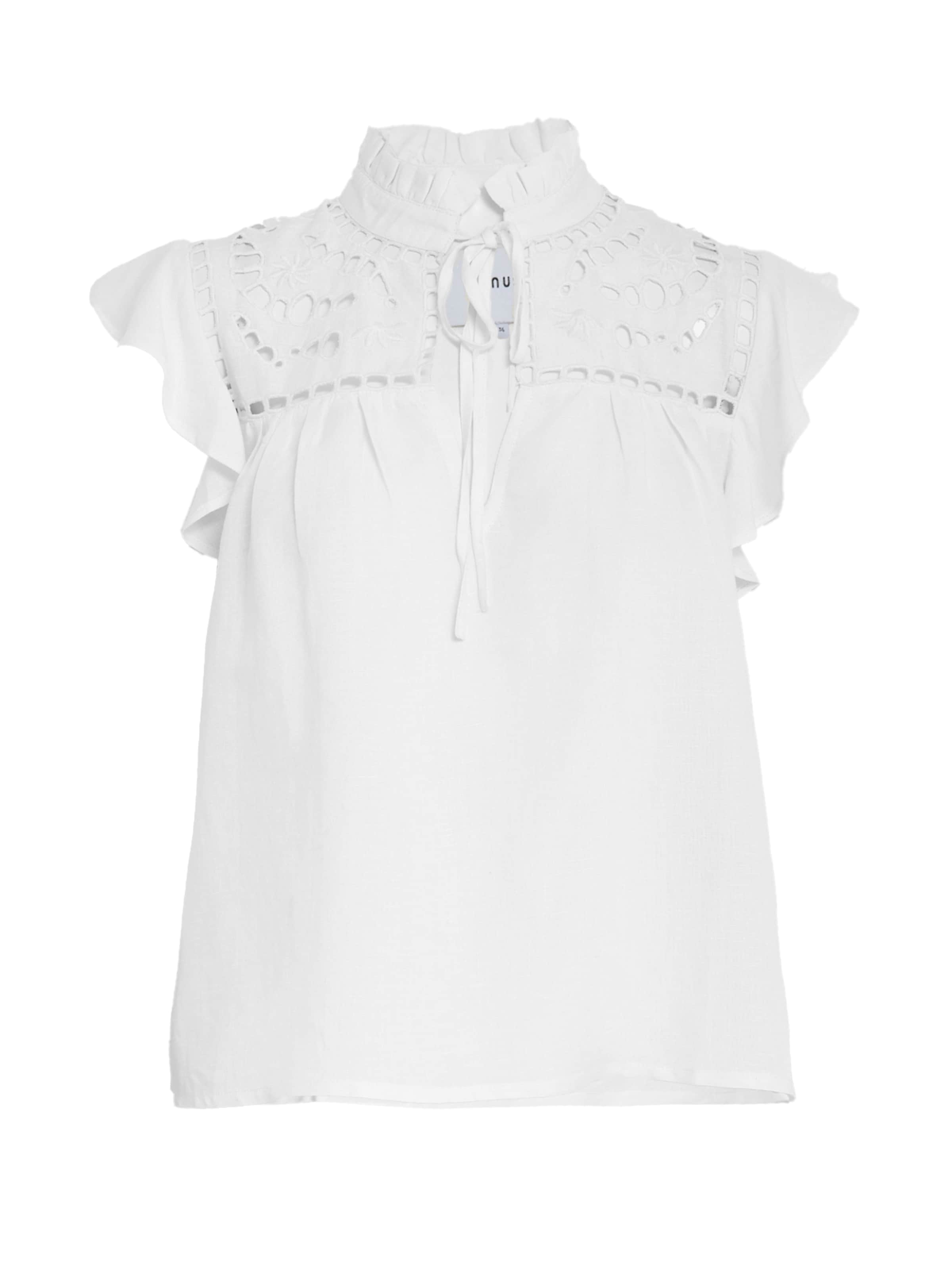 minus - Blusa 'Alaya' en blanco: frente