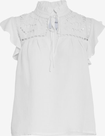 minus - Blusa 'Alaya' en blanco: frente