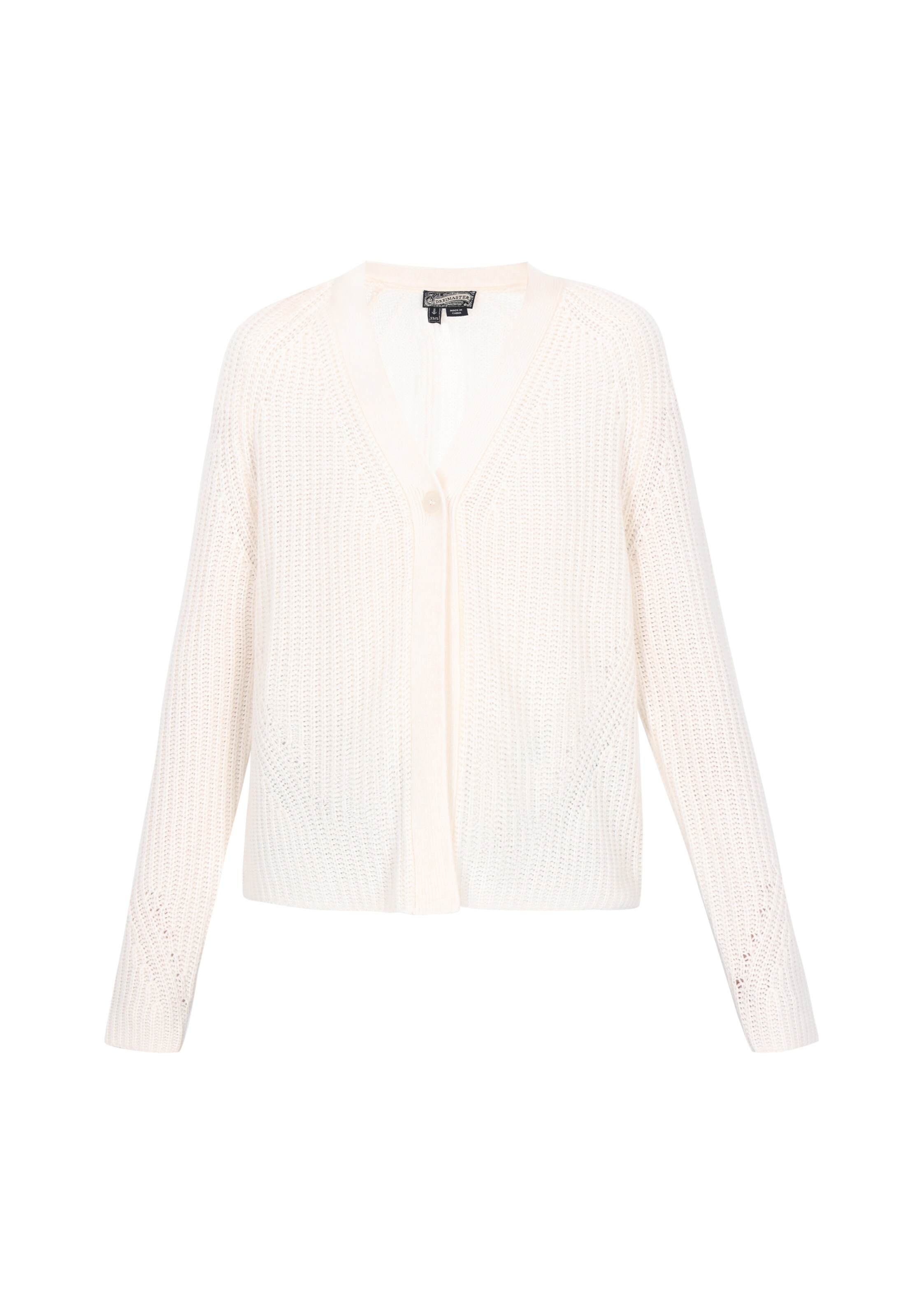 Cardigan DreiMaster Vintage en blanc : devant