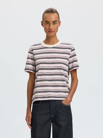 SELECTED T-Shirt 'SLFEssential' in Pink: Vorderseite