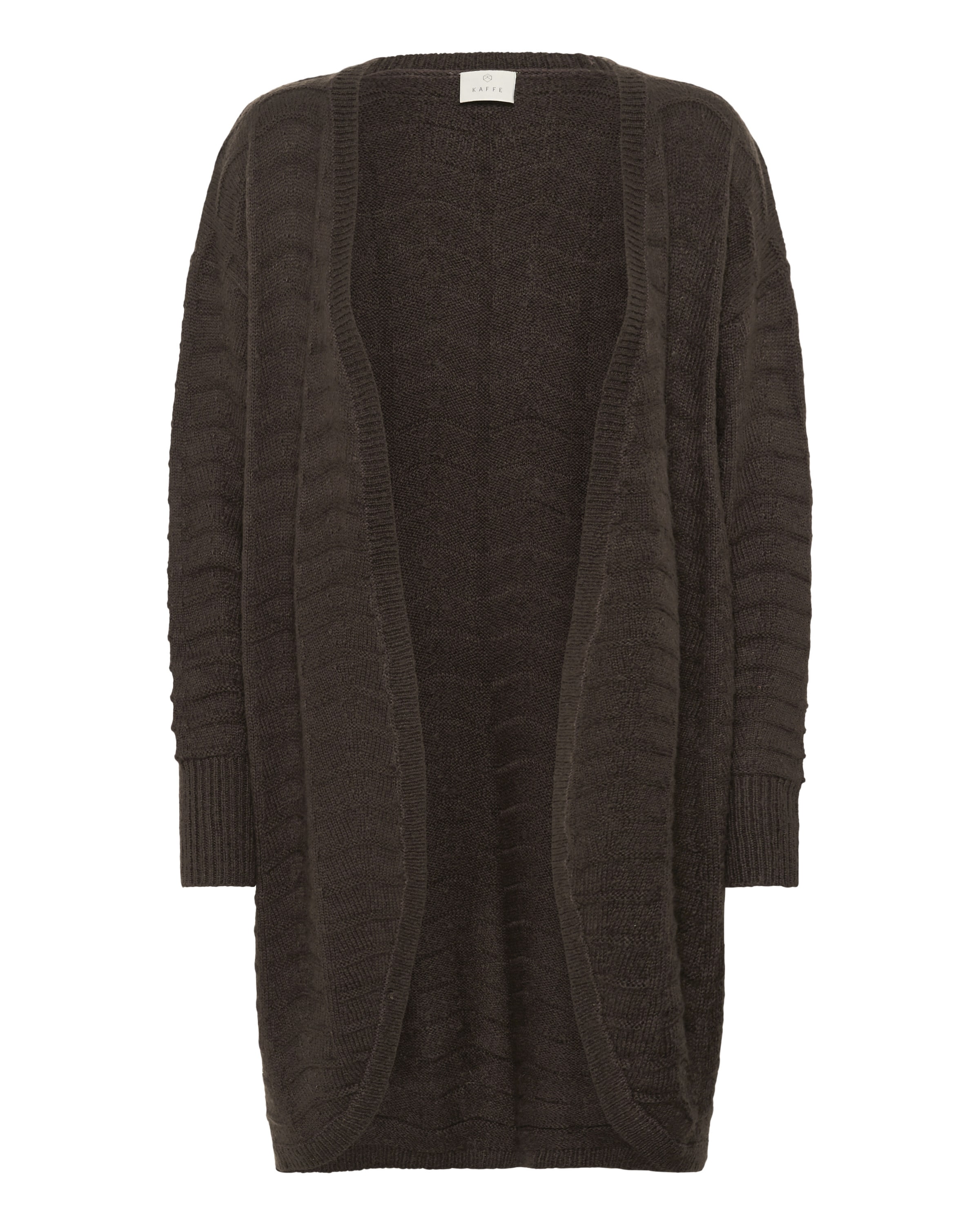 Kaffe Strickjacke 'KAEmria' in Braun: Vorderseite