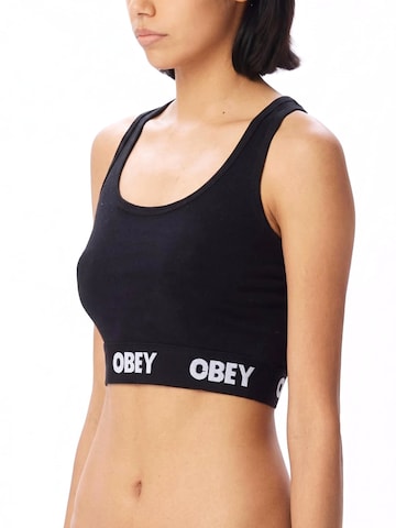 Obey Shirt 'Bralette Black' in Zwart: voorkant