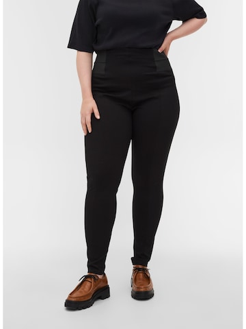 Skinny Leggings 'Winola' Zizzi en noir : devant