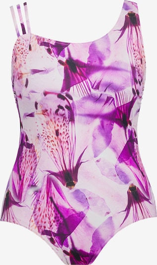 Ulla Popken Badeanzug in beere / pastelllila / magenta, Produktansicht