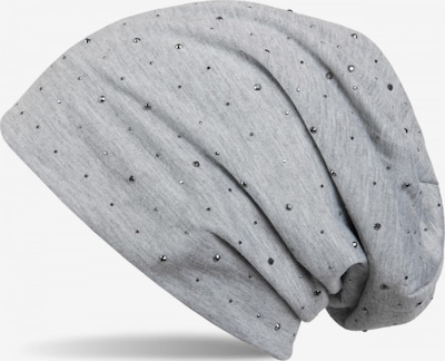 styleBREAKER Mütze 'Beanie mit Strass Nieten Applikation' in 54-64 in graumeliert, Produktansicht