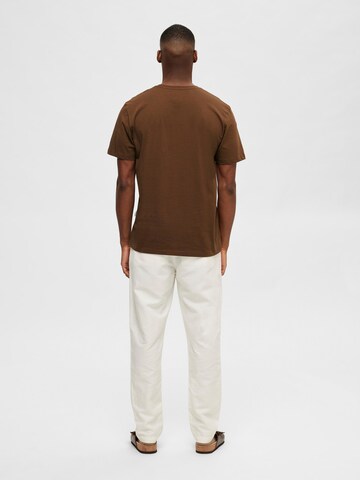 SELECTED HOMME Shirt 'Aspen' in Brown