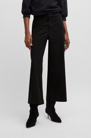 BOSS Orange Pants in Black: front