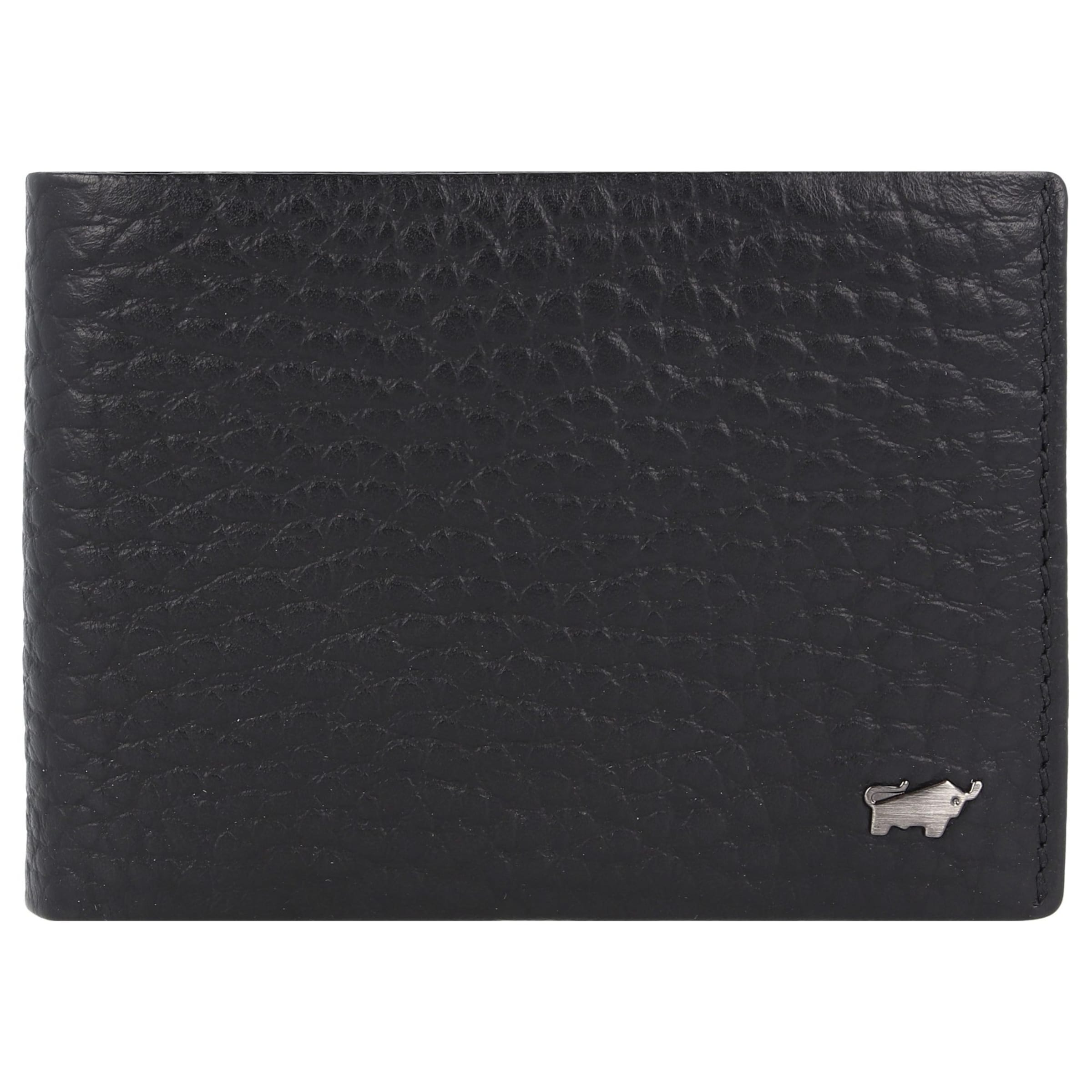 Portamonete 'Yannik' di Braun Büffel in nero: frontale