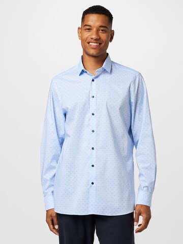 Coupe regular Chemise OLYMP en bleu : devant