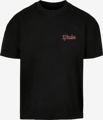 T-Shirt 'Peace Love Mercy' 2Y Studios en noir : devant