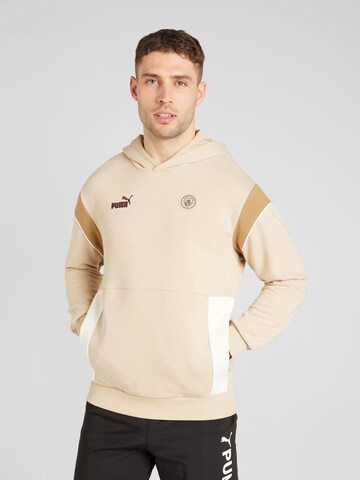 PUMA Athletic Sweatshirt 'Manchester City' in Beige: front