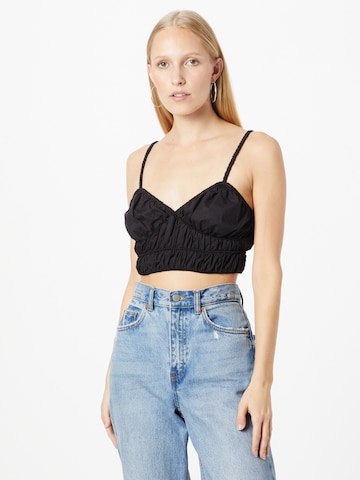 Gina Tricot Top 'Sanna' in Black: front