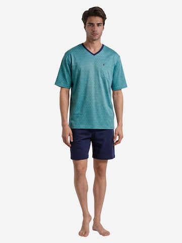 HAJO - Pijama corto 'Klima Light' en azul