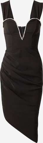 Misspap Kokteilové šaty - Čierna: predná strana