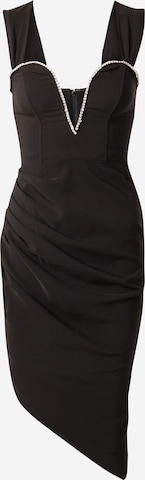 Misspap Cocktail Dress in Black: front