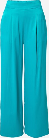 Stefanel Wide leg Pleat-Front Pants in Blue: front