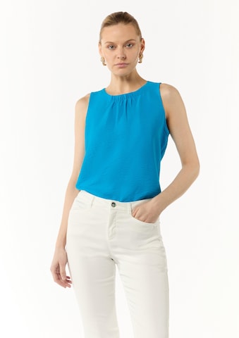 COMMA - Blusa en azul: frente
