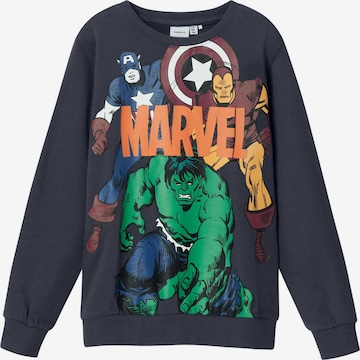 NAME IT Sweatshirt 'Marvel Entertainment' in Blue: front